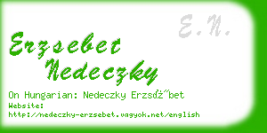 erzsebet nedeczky business card